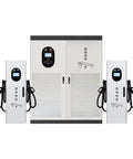 Heavy Duty Level 3 DC Fast EV Charging Station For Truck Parks And Commercial Job Sites With High Power Dispenser and control panel.