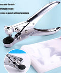 7mm Single Hole Punch For Paper Plastic Bags OPP PVC Bags Photos Cardboard, shown with sturdy metal pliers design.