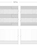 Diagram of Do It All 1/4 Inch Drive 12 Point Socket Set With Rails And Tray, 22 Piece Kit dimensions and layout