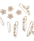 8Pcs Pearl Waist Tightener Pins For Jeans And Skirts Skip The Belt Instant Cinch Clips With Durable Alloy Frame decorative clips and pins set
