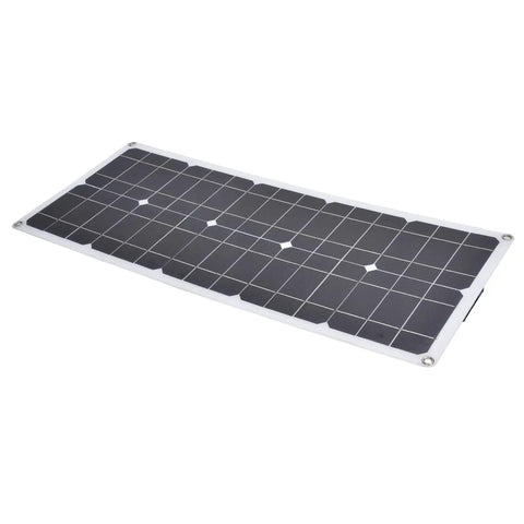 50W Flexible Monocrystalline Solar Panel With Dual USB Outputs For Camping Hiking Travel And Emergency Power Supply IP65