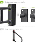 Heavy Duty 28 Inch Outdoor Handrails For 1 To 3 Step Stairs Non Slip Door Jamb Corner Mount Grab Bars U Shape Safety Handle detail