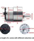Badass Compact Dc Gear Motor Slams Out Serious Torque Across Voltage Options, dimensions and details for robot project gear reducer.