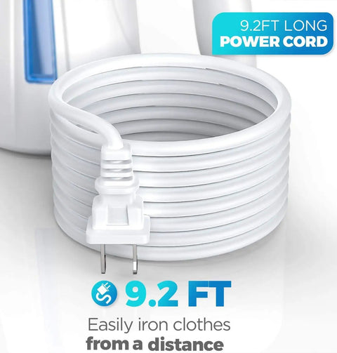 Portable Clothes Steamer For Wrinkle Removal Easy To Use Handheld Travel Steam Iron 700W Power 240ml Big Capacity Power Cord
