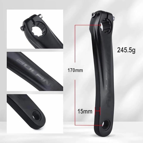 Hollow Integrated MTB Crankset 104 BCD 170mm Round Cranks 32 34 36T For Mountain Bikes Uncoated Aluminum Arms