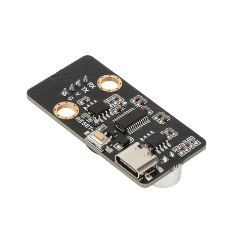 Voice Recognition Module With Custom Wake Word Plug-And-Play Sound Sensor Web-Configured Commands Multi-Language Support Firmware Generator Compatible With ESP32 And Arduino, black PCB with USB-C