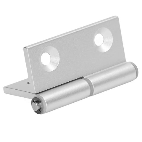 Heavy Duty Aluminum Door Hinges for Cabinets and Furniture Featuring Slick Resin Bushings High Hardness Construction for Ridiculous Durability and Zero Friction Motion in Every Swing Set of 2, close-up view showing matte finish and pin.