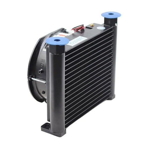Beefy 10 LPM Hydraulic Cooler Oil Radiator Heat Exchanger For CNC Systems, DC 24V High Efficiency Cooling Unit side view