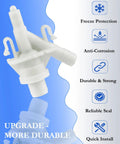 Dometic RV Toilet Water Valve Replacement Kit With Freeze Resistant Tech For 300 310 320 Pedal Flush Models No Hassle Easy Install Leakage Resistant Glass Fiber Reinforced Polymer Durable Camper Toilet Valve For Van And RV, white valve
