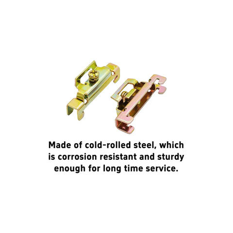 12 Pieces DIN Rail Mount Terminal Block End Stoppers For 35mm DIN Rail, Galvanized Iron Screw Type Clamp Mounting Clips, zinc color