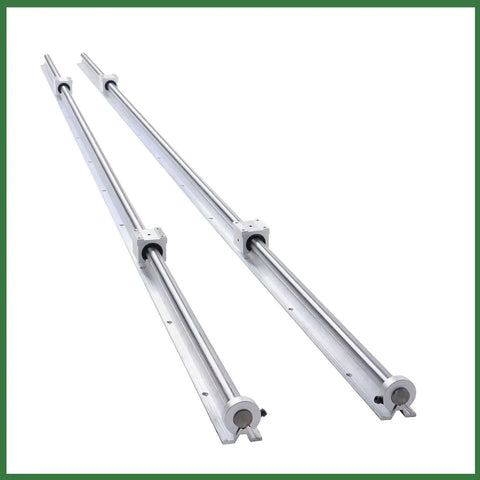 Heavy Duty SBR20 Linear Guideway Rail Kit With SBR20UU Bearing Blocks For DIY CNC And 3D Printer Build Projects, 2200mm aluminum rail