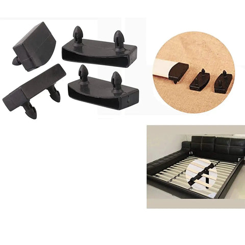 Ten Pack Bed Slat End Cap Holders Kit, White Plastic Slat Brackets, 55mm Wide By 12mm Thick, easy install on bed frame