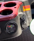 Slick 12V Usb And Type C Charging Port Plug And Play Upgrade For Ev Golf Carts mounted on dashboard showing battery indicator.