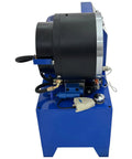 Heavy Duty Electric Hydraulic Hose Crimping Machine For Steel And Rubber Tubes 0.2 To 4 Inch Range 14 Die Sets Included side view.