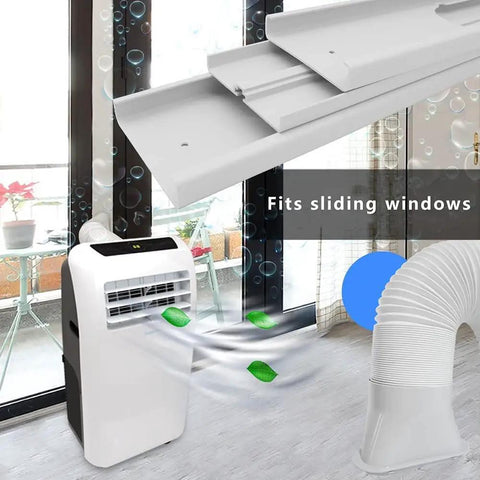 Portable Window AC Kit With Flexible Hose And Adjustable Seal For Vertical Or Horizontal Windows 5.9 Inch Diameter 59 Inch Length