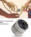 Hands using Rope Cleaning Brush For Rock Climbing And Caving, Quick Dry, Easy To Use Rope Wash Tool, Lightweight And Durable
