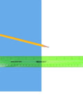 Shatterproof 12 Inch Ruler In Green With Crystal Clear Markings, Ultra Durable Plastic Measuring Tool, with pencil for scale.