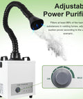 Powerful 120W Solder Fume Extractor With 194 CFM Suction 3 Stage Filter Laser Engraver And Cutter Smoke Absorber control knob