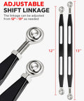 Black Shift Linkage Shifter For Harley Davidson Electra Glide Street Glide Tour Glide Trikes 1980 2023 Ride Ready Aftermarket Upgrade For Touring Softail Models, 12-13 inch adjustable linkage with stainless rod ends