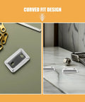 Sturdy Stainless Steel Bathroom Towel Bar Mounting Bracket with tools, curved fit design, and secure mount on glass tiles
