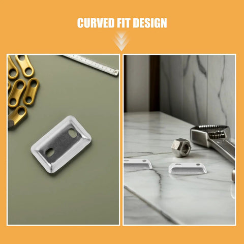 Sturdy Stainless Steel Bathroom Towel Bar Mounting Bracket with tools, curved fit design, and secure mount on glass tiles