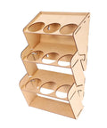 Straight Up Solid Nine Hole Wooden Spray Can Holder And Paint Bottle Rack For Garage Wall Mounted Organizer, 10x16 inches, holds 9 cans