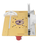 Precision Router Table Lift System Height Adjustment Base With Insert Plate And Sliding Ruler Hella Tough Aluminum Build for wood milling.