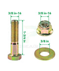 Bolt, nut, and washer set for Idler Pulley 4.25 Inch Outer Diameter Fits Cub Cadet 50 Inch Deck LTX1040 RZT50 Mower Replacement Part.