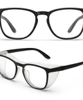 Anti Fog Anti Scratch Safety Glasses With Side Shields For Men And Women Black Protective Eyewear High Comfort Fit Clear Lenses ANSI Z87.1 Certified