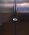Kidproof Cabinet And Fridge Locks With Double Button Design on stainless steel fridge doors