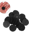 Universal Binding Pad And Gasket Set For Office Machines black round pads detail and hand holding one unit