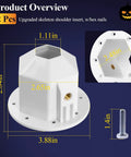 Shoulder Insert for 12 Ft Giant Skeletons With Hex Nails Two Pack Upgraded Replacement Connector with dimensions and hex nail