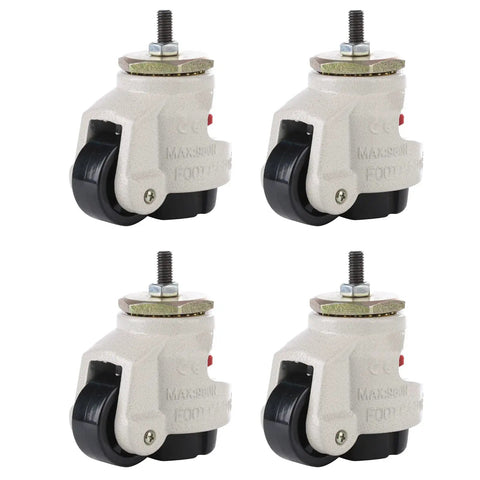 Heavy Hauling M8 Leveling Caster Wheels With Quick Set Adjustable Stem For Rock Solid Industrial Gear And Furniture Smooth As Butter Glide Design That Locks Firm And Runs Quiet On Any Mobile Workbench Setup