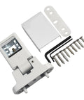 Heavy Duty Zinc Alloy Flag Hinge For Left Or Right Swing Installation with mounting hardware and screws for secure door support.