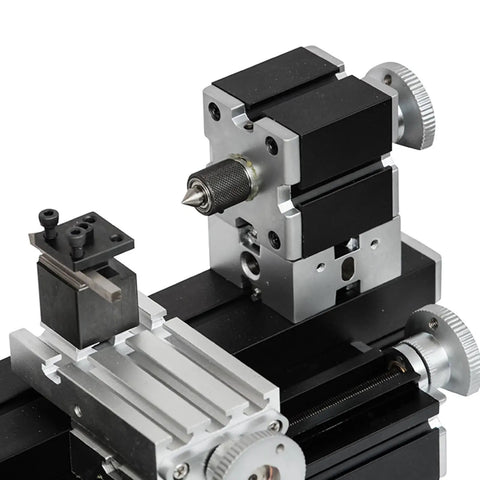 Smooth Operator Mini Metal Lathe Boasting A Sixty Watt Motor Running Up To Twelve Thousand Rpm And Fifty Millimeter Center Height for detailed machining setup.