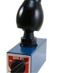 Heavy Duty Built Tough 25 Inch Long Reach Universal Magnetic Base With Speed Set Fine Adjustment close-up of knob and base