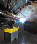 Magnetic Welding Square Base Clamp Holder With On Off Capabilities And Beefy 400 Pound Holding Force during welding.