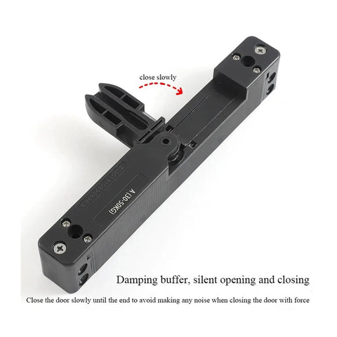 Soft Close Hydraulic Door Closer With Quiet Damping, Hidden Mounting For Invisible Fit, close-up view of mechanism