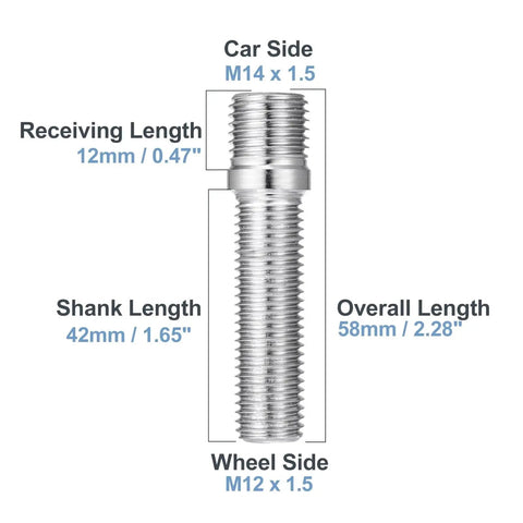 20Pc Heavy Duty Lug Wheel Studs Kit Replacements For VW Arteon Beetle Eurovan Durable Car Accessories To Keep Your Rims Tight And Safe