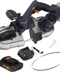 Beast Of A 20V Cordless Band Saw With Two Point Five Inch Cut Capacity Brushless Motor Six Speed Settings 0 To 630 FPM Tool Free Blade