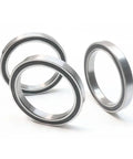 Heavy Duty 6709 And 6710-2RS Deep Groove Ball Bearing With Thin Wall Design For High Speed Industrial Machinery And Smooth Rolling Performance That Lasts - three bearings with double rubber seals.