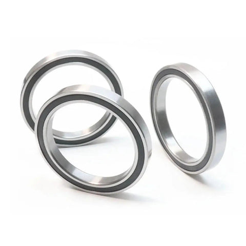Heavy Duty 6709 And 6710-2RS Deep Groove Ball Bearing With Thin Wall Design For High Speed Industrial Machinery And Smooth Rolling Performance That Lasts - three bearings with double rubber seals.