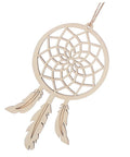 50 Piece Wooden DIY Dream Catchers Kit Unfinished Hollow Wall Hangings Boho Ceiling Decor Paintable Wood Craft Ornaments for Bedroom and Home Projects Great for Wall Art and Cozy Room Vibes, unfinished wooden dream catcher with feathers