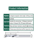 Straight Up Sharp Single Flute Spiral End Mill For CNC Router Machining Wood Acrylic Aluminum With Raw Uncoated Steel Blades For Superior Heat Dissipation product info and specifications