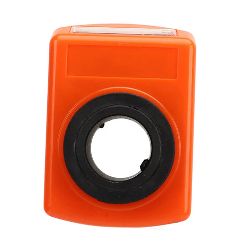 Orange Lightweight Digital Bore Position Indicator With Clear Readout Mechanical Counter for Compact Lathe Machines front view.