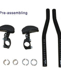 Adjustable Bike Rest Handlebar TT Bar 31.8mm Aero Bar for road and mountain bikes, pre-assembled parts with cushioned pads and clamps