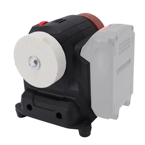 LiebeWH Cordless Mini Bench Sander Polisher 6 Gear Grinding Machine showing non-slip pad and robust steel construction.