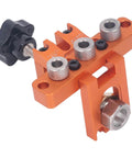 Three In One Doweling Jig Kit With Anodized Aluminum Alloy Construction Drilling Locator and Puncher for woodworking