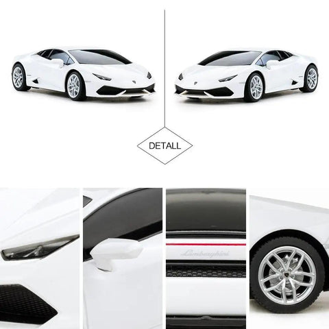 Lamborghini Huracan LP610-4 1 24 Scale RC Car With Realistic Exterior And Interior Officially Licensed White Remote Control Toy