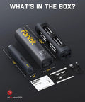 S1 Pro Electric Screwdriver With 220 RPM Magnastrom Motor Three Torque Settings in box with manual, USB-C cable, and bits.